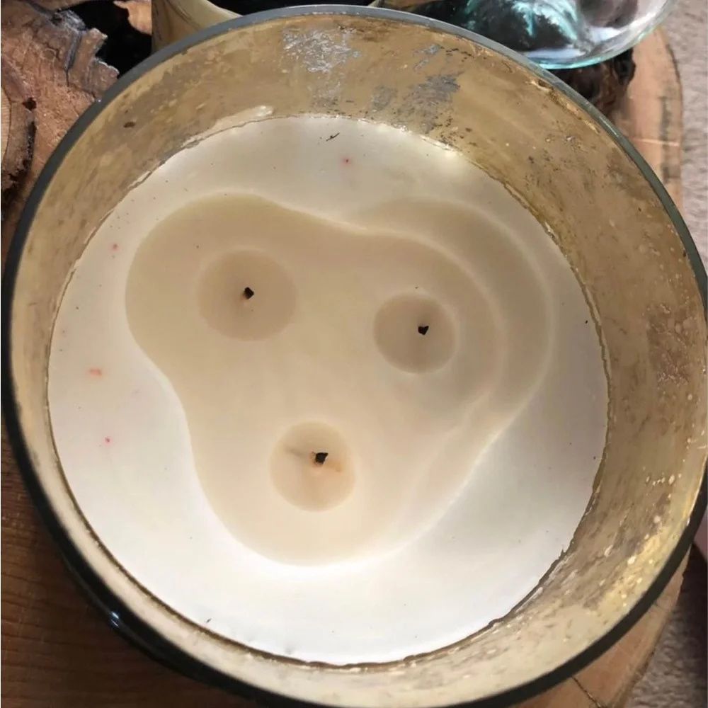 Crate & Barrel Red Cloche Candle